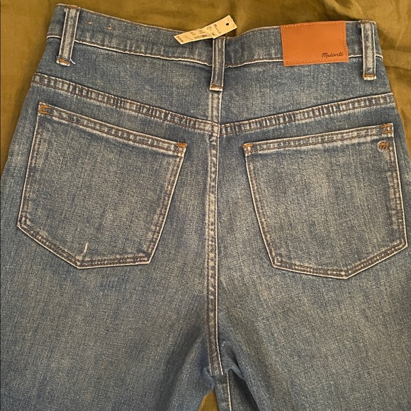 Madewell slim wide leg crop Blue Denim Jeans - Picture 4 of 6